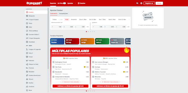 Apostas online futebol